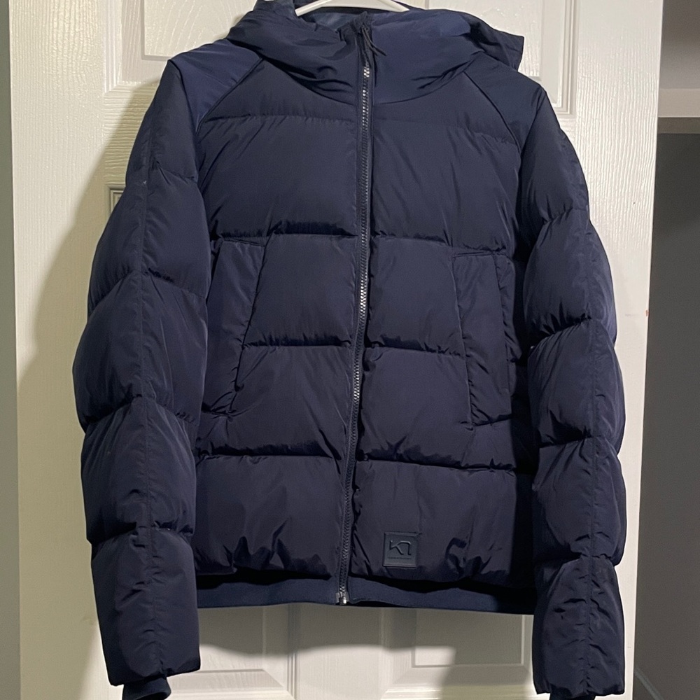 Kari Traa Navy Down Puffer Jacket with Hood
